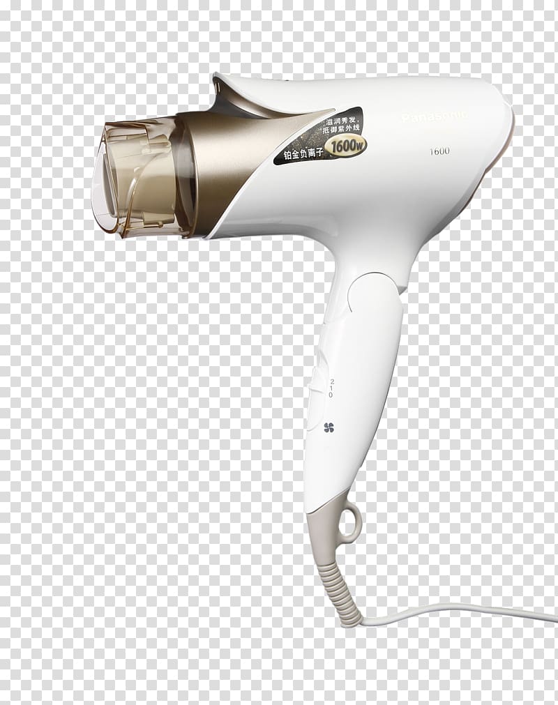 Hair dryer Panasonic Negative air ionization therapy, Hair dryer thermostat transparent background PNG clipart
