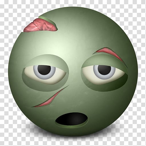 green zombie emoji, head eye face green nose, Zombie transparent background PNG clipart