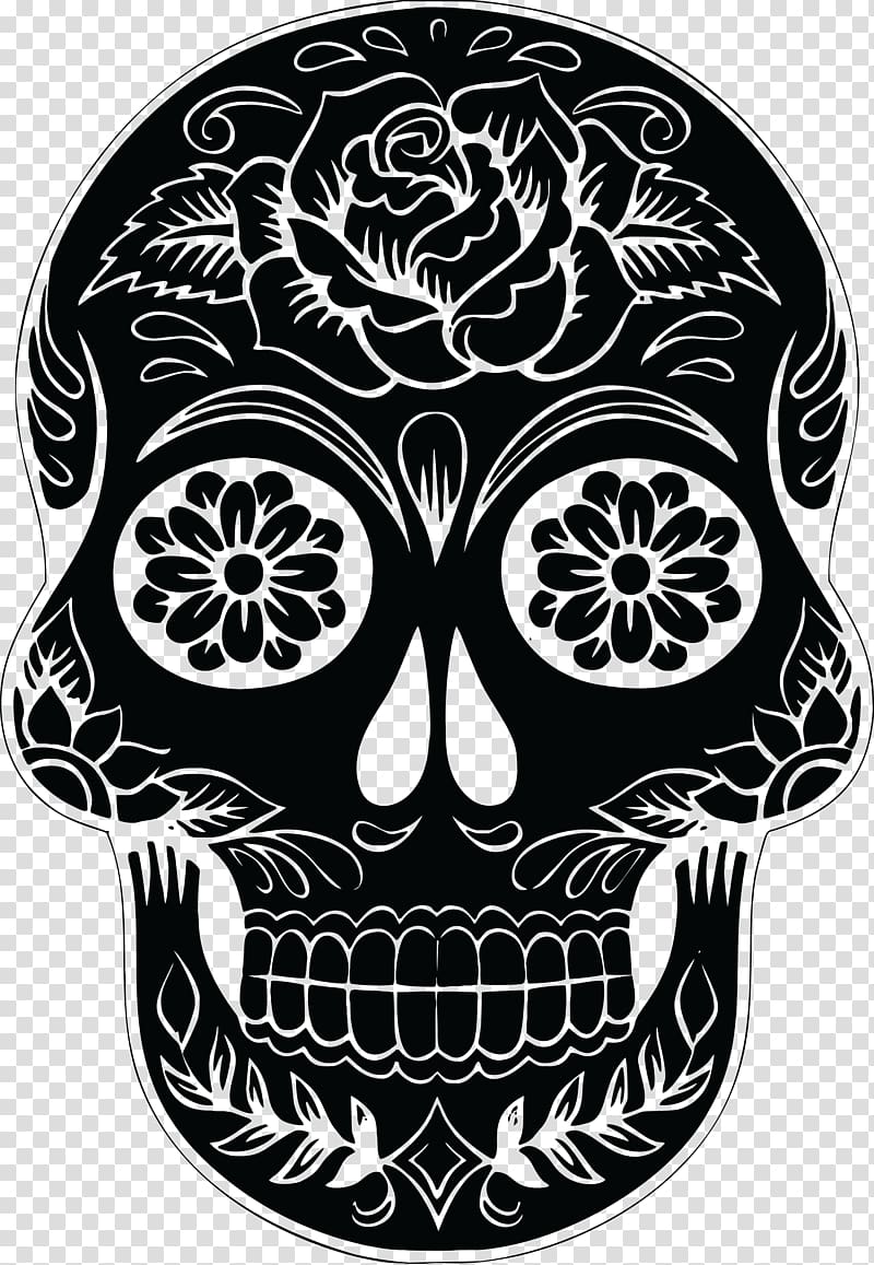 black calavera , Calavera Skull Silhouette , skulls transparent background PNG clipart