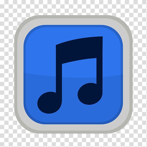 blue brand logo, Media iTunes transparent background PNG clipart