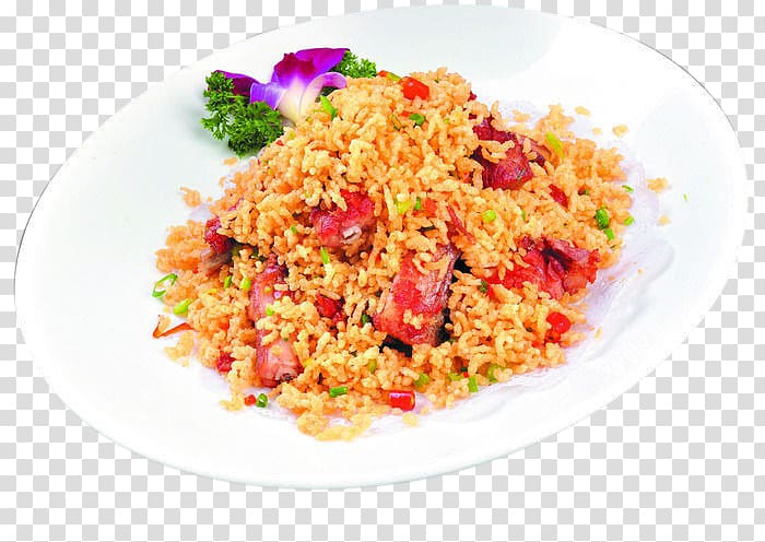 Arroz con pollo Chinese cuisine Spare ribs Fried rice Pilaf, Ribs rice cakes transparent background PNG clipart