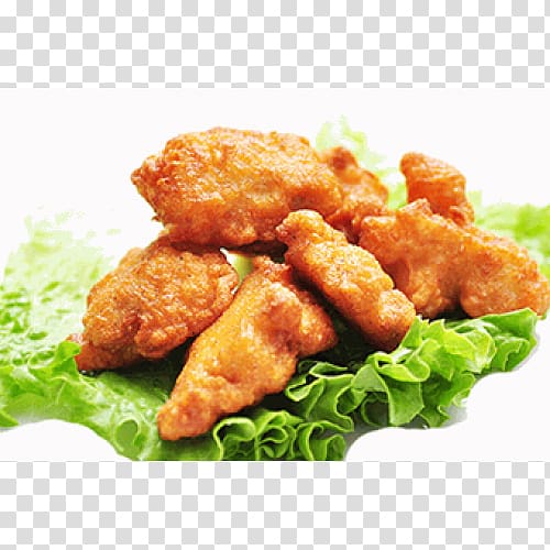 Crispy fried chicken Karaage Chicken nugget Japanese Cuisine, fried chicken transparent background PNG clipart