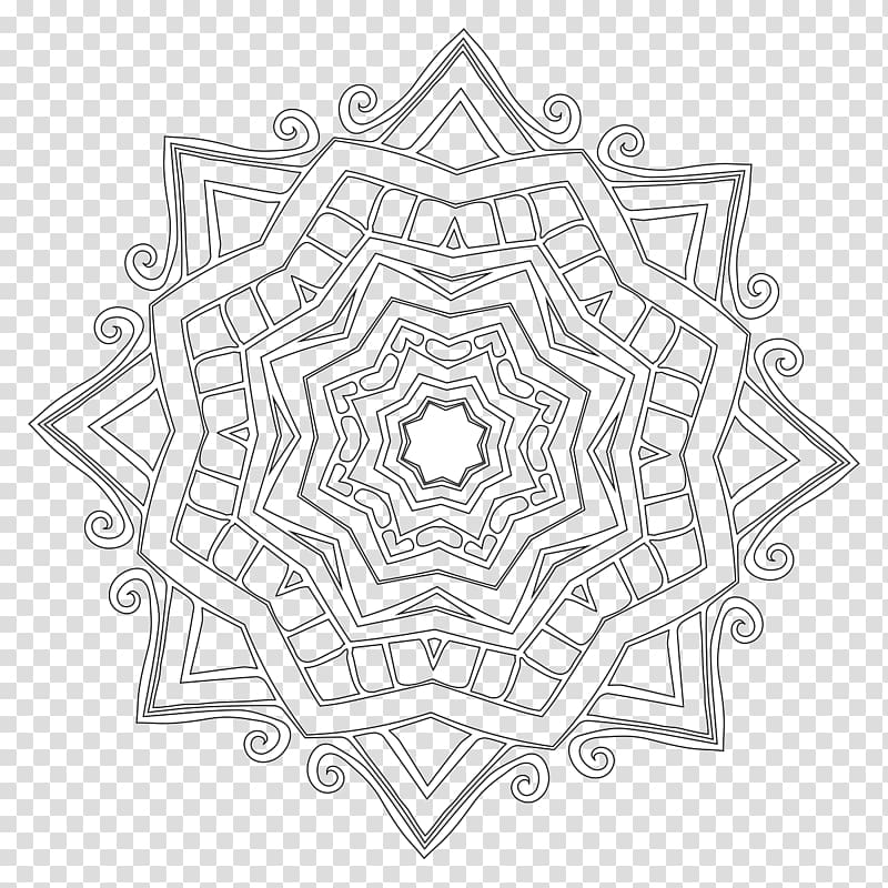 Mandala Coloring book Drawing, a variety of floral patterns transparent background PNG clipart
