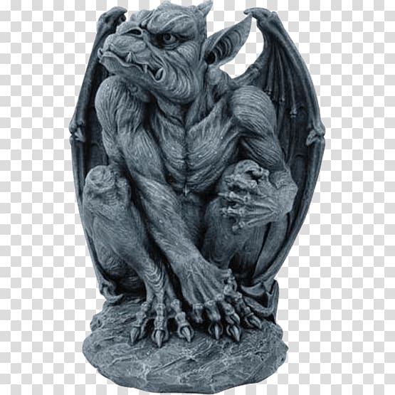 Gargoyle Statue Gothic architecture Sculpture Demon, demon transparent background PNG clipart