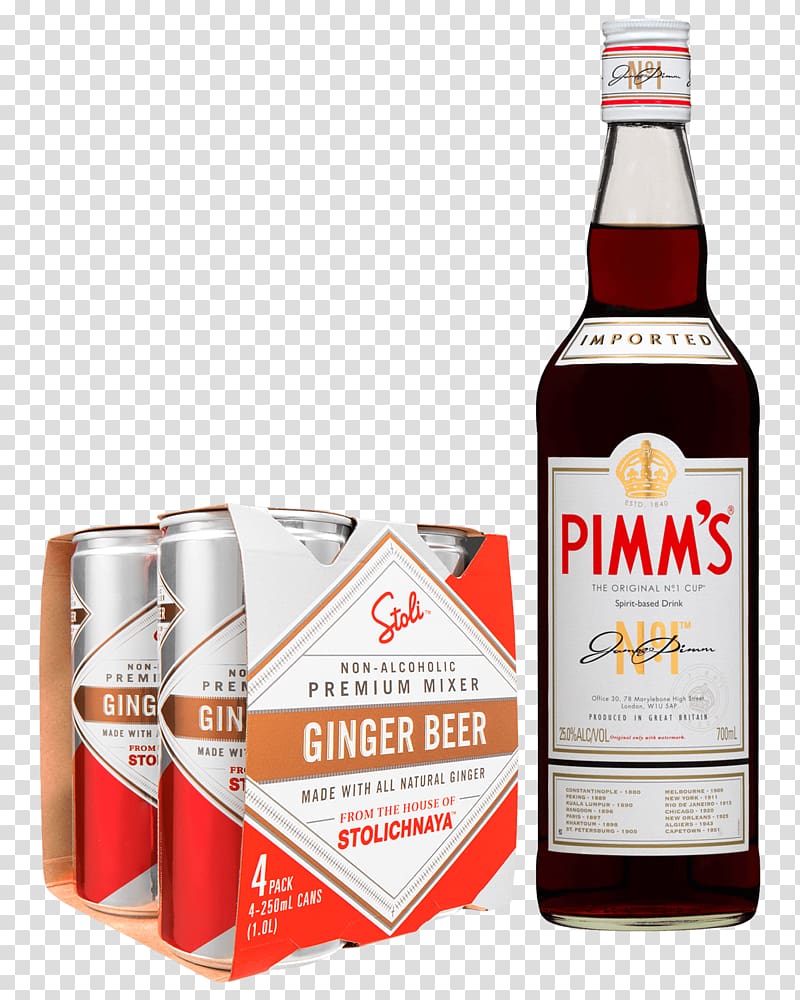 Liqueur Whiskey Pimm's Bottle, fresh ginger transparent background PNG clipart
