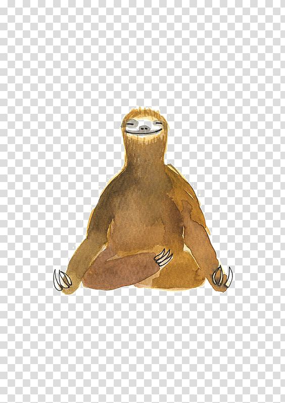 cartoon sloth transparent background PNG clipart