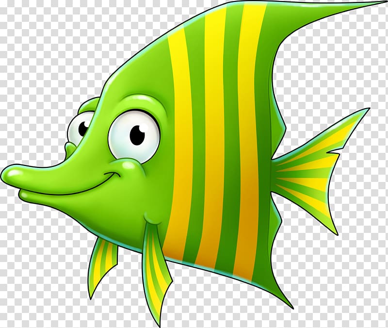 Green Cartoon Fish , Fishing caryoon transparent background PNG clipart