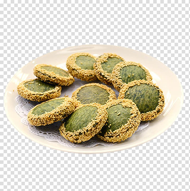 Green tea Dim sum European cuisine Biscuit, Product in kind, green tea pie transparent background PNG clipart
