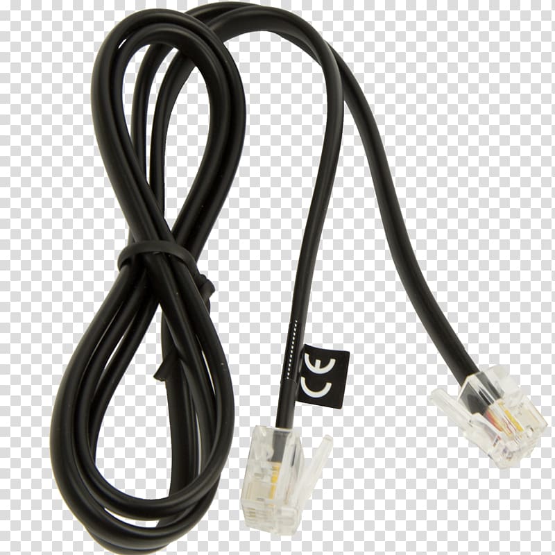 RJ9 Jabra Electrical cable Telephone Headset, Rj9 transparent background PNG clipart