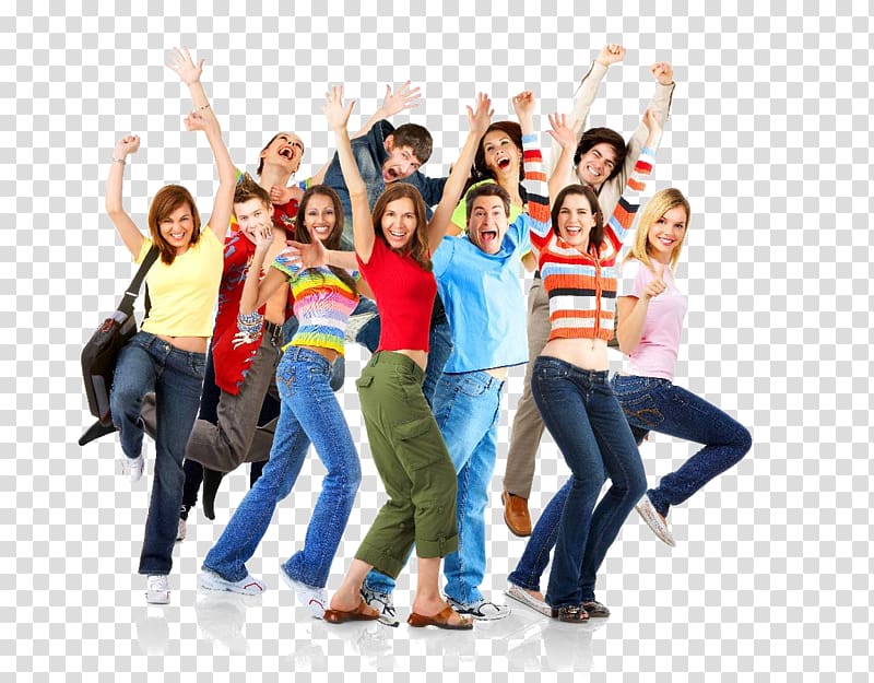 crowd of people raising hands, Happiness Smile, happy people transparent background PNG clipart