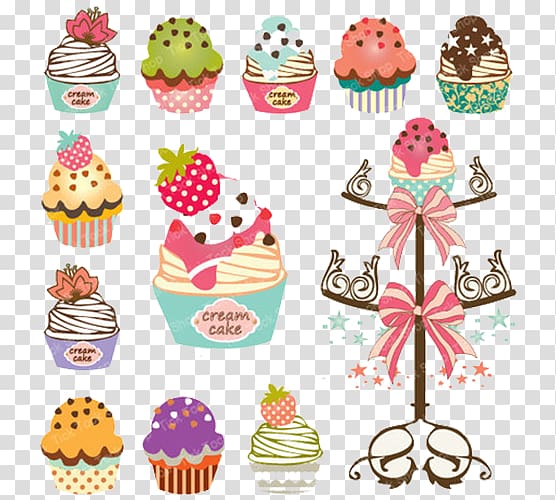 Ice cream Macaron Cupcake Cheesecake, Cake background transparent background PNG clipart