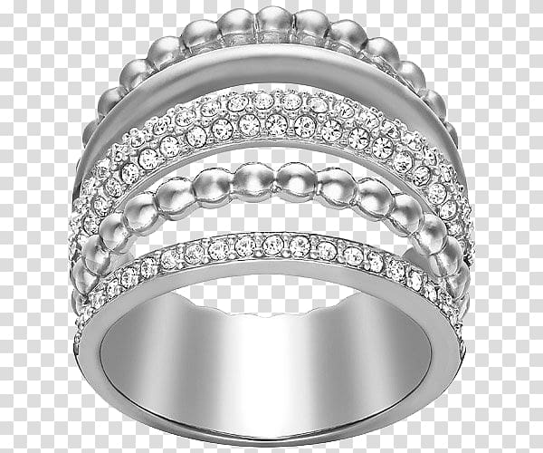 Ring Swarovski AG Jewellery Gold plating, Swarovski jewelry diamond ring women transparent background PNG clipart