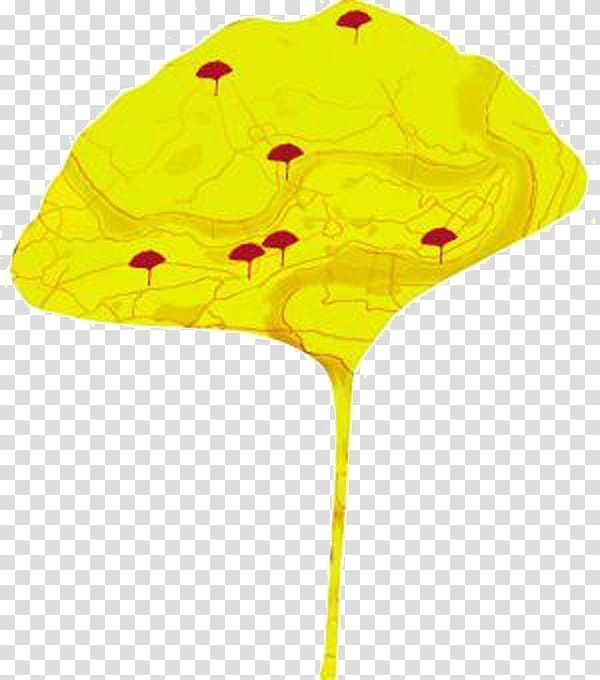 Leaf Shape , Umbrella-shaped yellow leaves transparent background PNG clipart