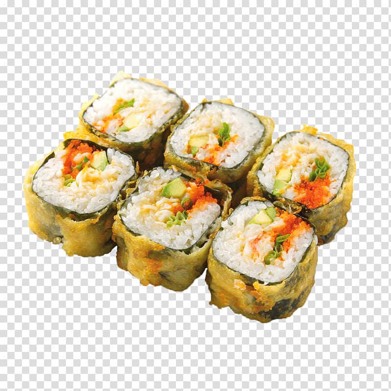 California roll Sushi Makizushi Gimbap Unagi, sushi roll transparent background PNG clipart