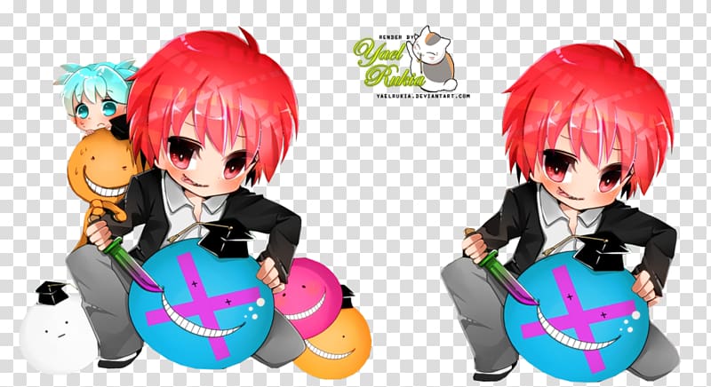 Anime Chibi Mangaka Assassination Classroom, Anime transparent background PNG clipart