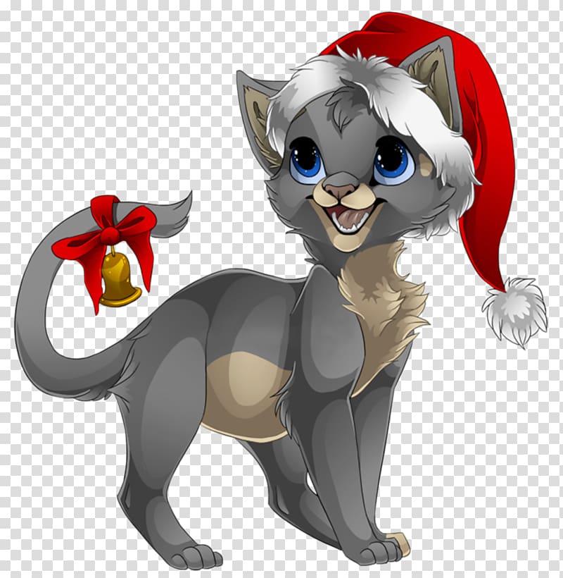 Cat , Christmas kitten transparent background PNG clipart