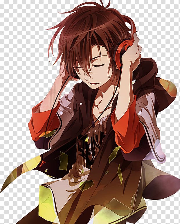 Anime Headphones Drawing Manga Male, Anime transparent background PNG clipart