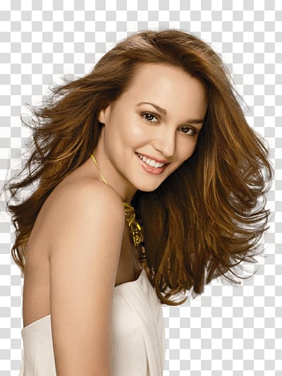 women's white halter top, Leighton Meester Smiling transparent background PNG clipart