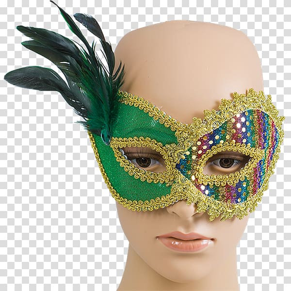Mask Sequin Feather Peter Paul Rubens Wig, mask transparent background PNG clipart