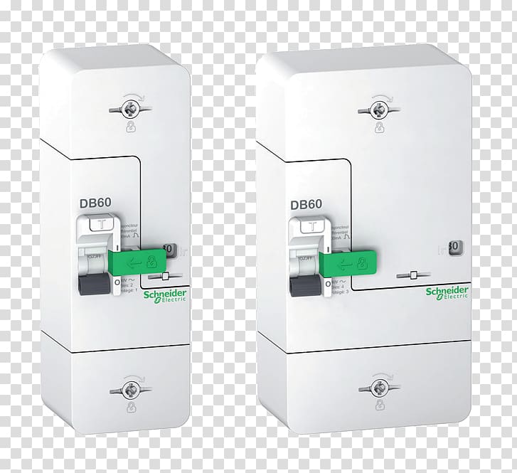 Schneider Electric Circuit breaker Residual-current device Polyphase system Distribution board, Raccordement transparent background PNG clipart