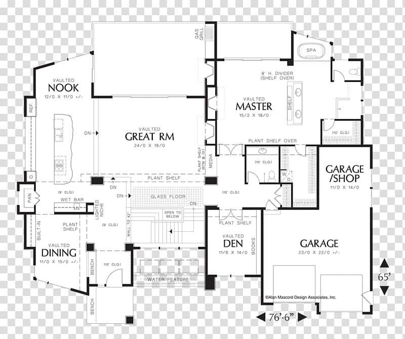 House plan Floor plan Interior Design Services, vaulted living room stone wall transparent background PNG clipart