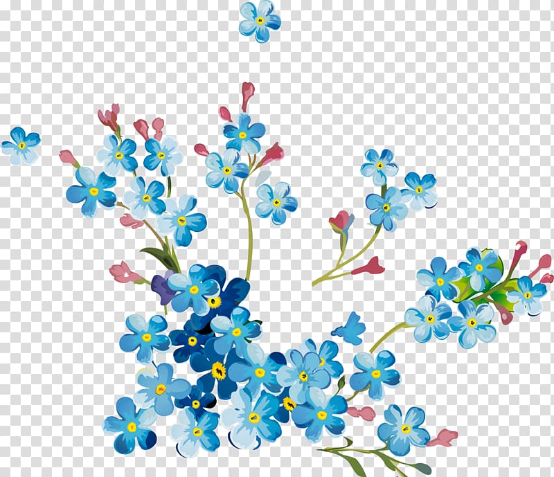 Computer Software Computer Icons, blue flowers transparent background PNG clipart