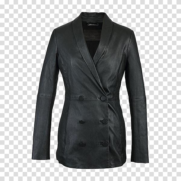 Fashion Blazer T-shirt Designer, Lady fashion classic suede leather jacket transparent background PNG clipart