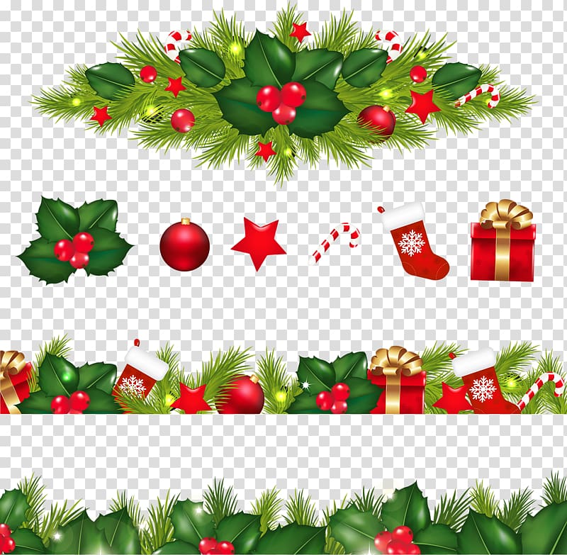 christmas border transparent background PNG clipart