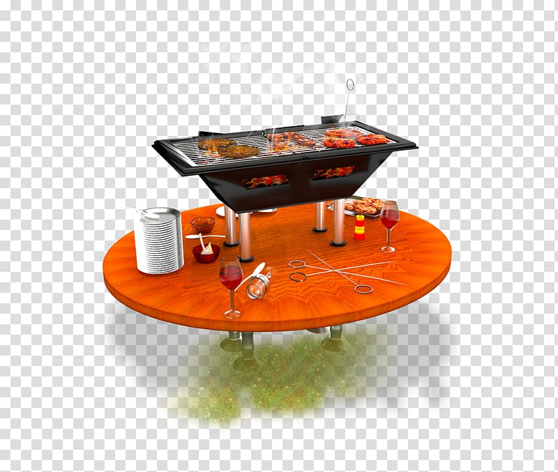 Barbecue grill Table Churrasco, The barbecue on the table transparent background PNG clipart