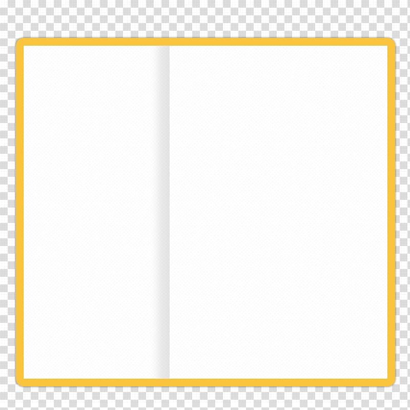 Paper frame Yellow Pattern, Cartoon books transparent background PNG clipart