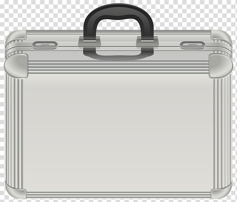 briefcase illustration, Briefcase Suitcase , Silver Case transparent background PNG clipart