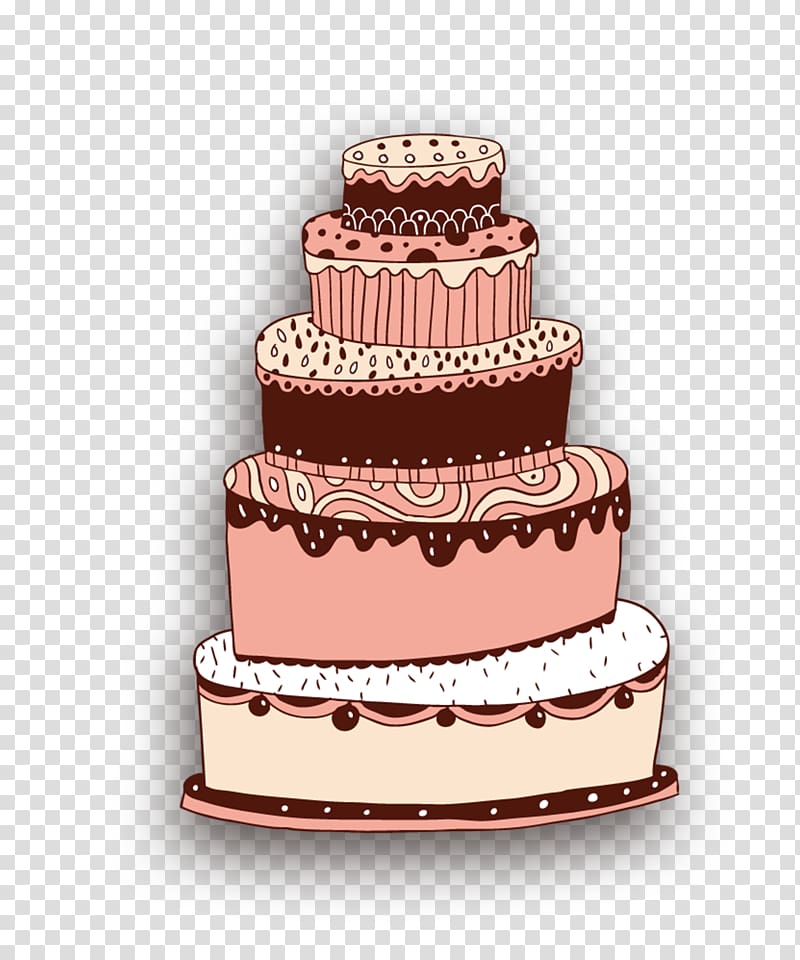 Layer cake Birthday cake Cupcake Wedding cake, Cartoon cake transparent background PNG clipart