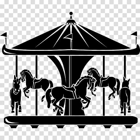 Horse Carousel Traveling carnival Silhouette , horse transparent background PNG clipart