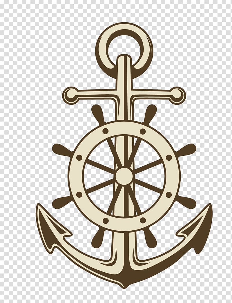 anchor illustration, Anchor Ships wheel Paper , painted anchor transparent background PNG clipart