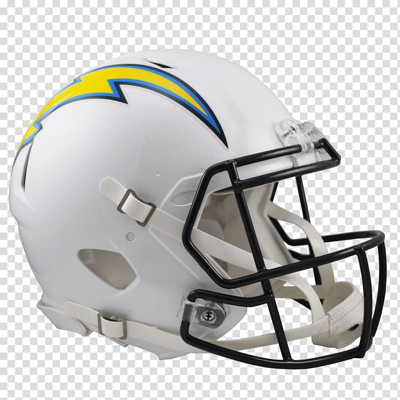 white, yellow, and blue Los Angeles Chargers football helmet, San Diego Chargers Helmet transparent background PNG clipart