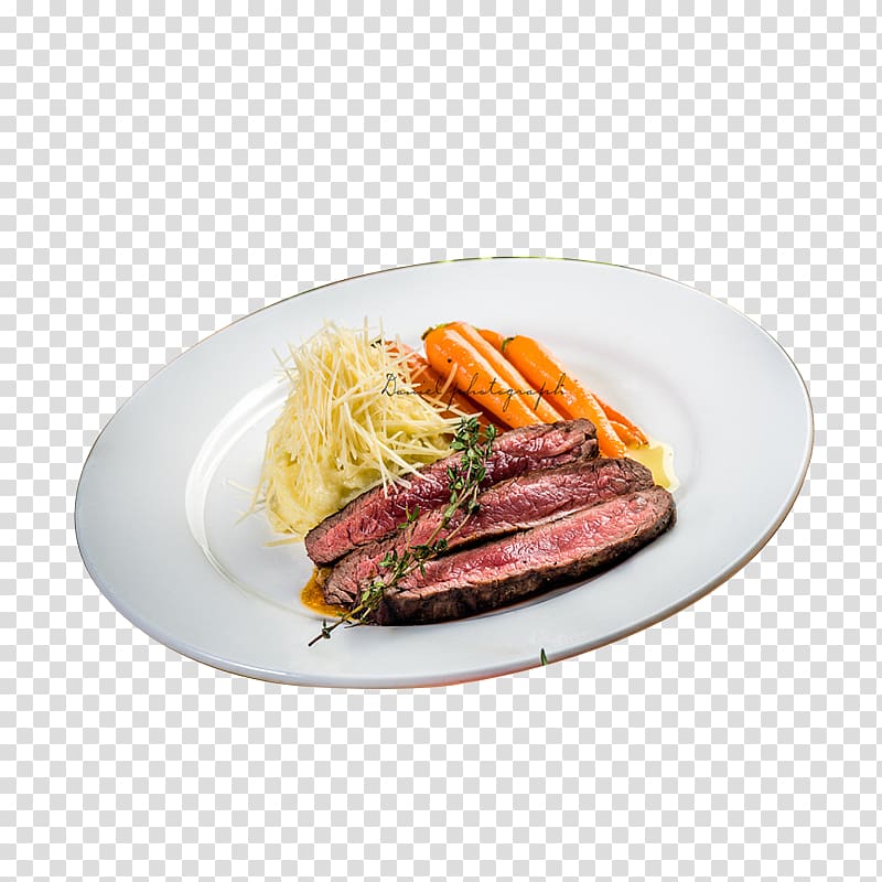 Beefsteak Roast beef Corned beef European cuisine Flat iron steak, Carrots steak transparent background PNG clipart