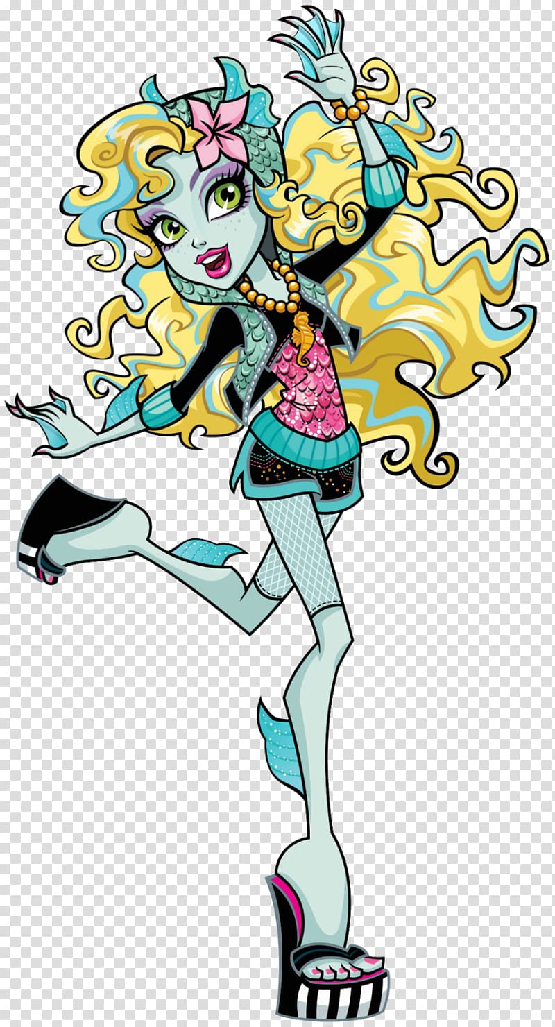 Lagoona Blue Monster High Frankie Stein Doll Ever After High, doll transparent background PNG clipart