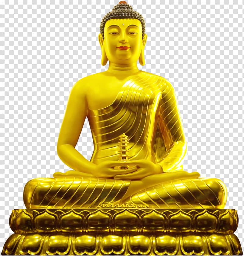 Golden Buddha Seated Buddha from Gandhara Buddhism Buddhahood Paritta, kuan yin transparent background PNG clipart