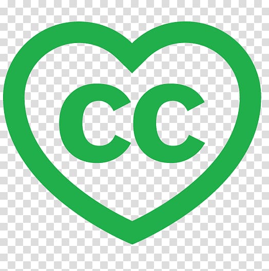 Creative Commons license , Green Heart transparent background PNG clipart