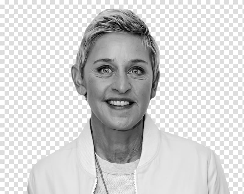 The Ellen DeGeneres Show Black and white Celebrity Television, actor transparent background PNG clipart