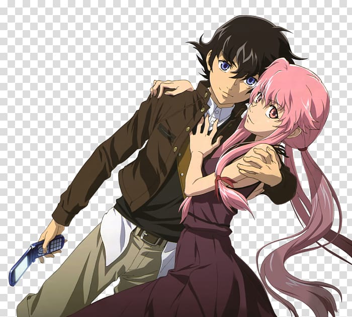 Yuno Gasai Yukiteru Amano Future Diary Aru Akise Anime, Anime transparent background PNG clipart