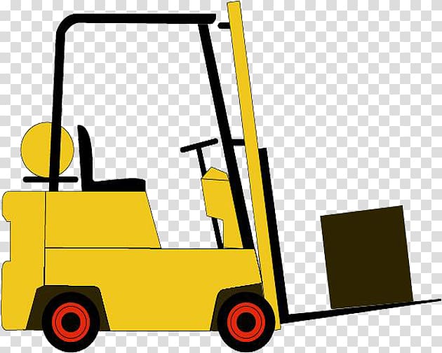 Forklift Transport Architectural engineering , Yellow truck transparent background PNG clipart