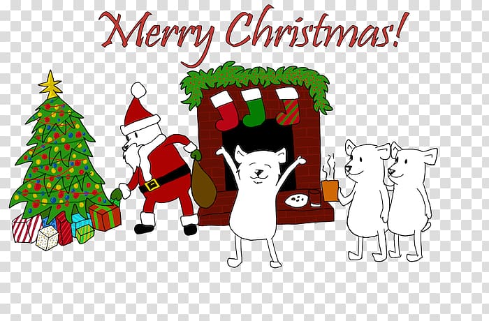 Christmas tree Santa Claus Reindeer Christmas ornament Illustration, advent calendar transparent background PNG clipart