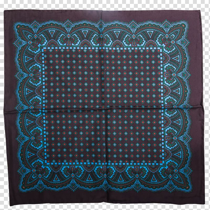 Paisley Place Mats Turquoise Symmetry, Watercolor navy transparent background PNG clipart