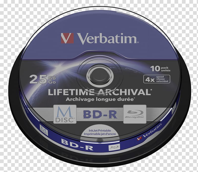 Blu-ray disc M-DISC Compact disc DVD Verbatim Corporation, dvd transparent background PNG clipart