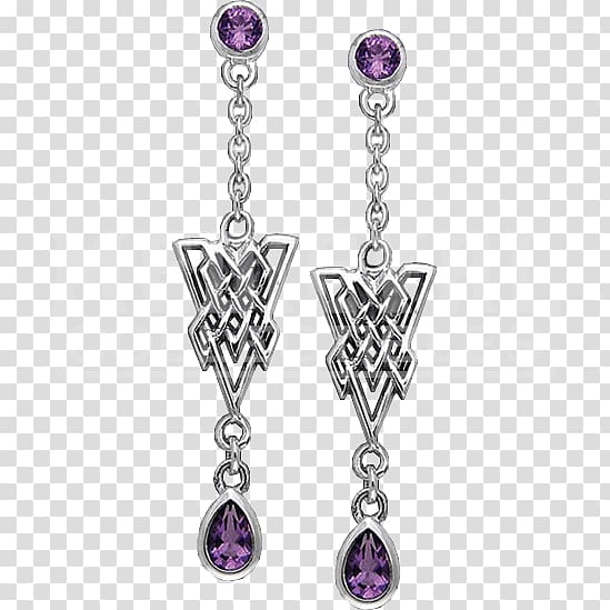 Earring Jewellery Gemstone Silver Clothing Accessories, Celtic Style transparent background PNG clipart