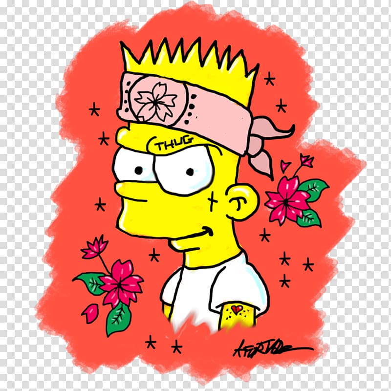 Bart Simpson Drawing Gang, Bart Simpson transparent background PNG clipart
