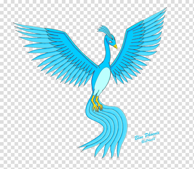 Blue Phoenix Bird, Blue Phoenix transparent background PNG clipart
