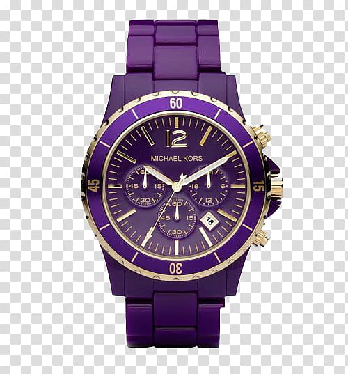 Watch Chronograph Handbag Purple Jewellery, Classic watches transparent background PNG clipart