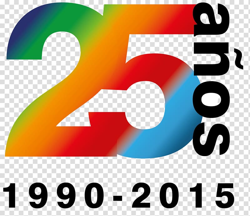Logo Anniversary Brand Product, 25 anos transparent background PNG clipart